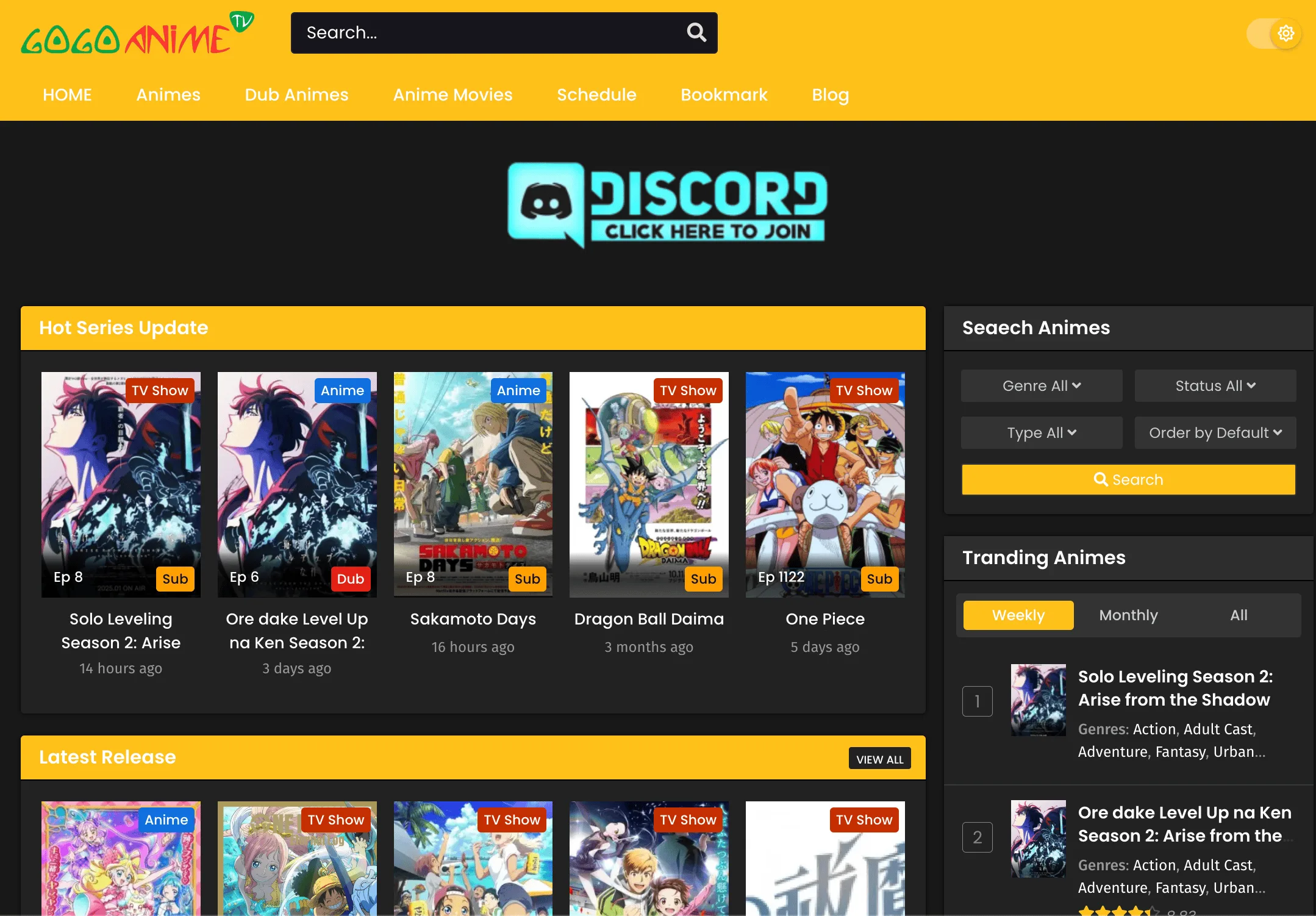 GoGoAnime : La nouvelle adresse en Mars 2025