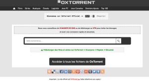 OxTorrent : La nouvelle adresse en Juillet 2026